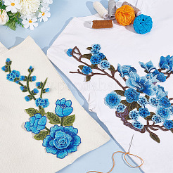 2Pcs 2 Styles Polyester Patches&nbsp;PATC-GA0001-34