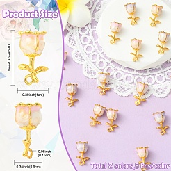 16Pcs 2 Colors Alloy Enamel Pendants&nbsp;FIND-YW0012-35