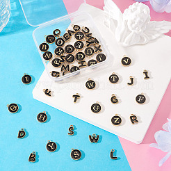 Initial Letter A~Z Alphabet Alloy Enamel Charms&nbsp;ENAM-TA0003-58