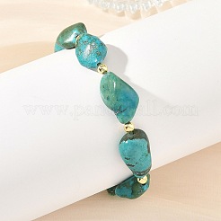 Dyed Natural Magnesite Nuggets Beaded Stretch Bracelets for Women&nbsp;BJEW-JB14253