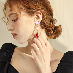 6Pairs 6 Color Eco-Friendly Brass Enamel Stud Earring Findings&nbsp;KK-NB0001-77