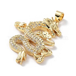 Rack Plating Brass Micro Pave Cubic Zirconia Pendants&nbsp;KK-Q797-11G
