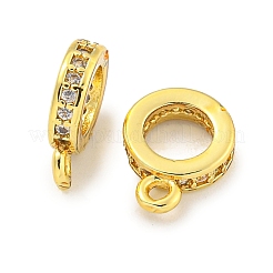 Brass Cubic Zirconia Tube Bails&nbsp;KK-L215-201B-G