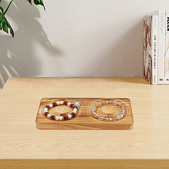 Beech Wooden Jewelry Bracelet Finger Ring Diplay Holder Tray&nbsp;ODIS-WH0010-02J-02
