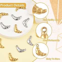 4Pcs 304 Stainless Steel Pendants&nbsp;STAS-YW0011-08G