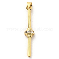 Brass with Cubic Zirconia Pendants&nbsp;KK-K341-31G