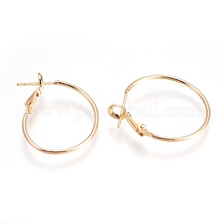 Brass Hoop Earrings&nbsp;EJEW-P160-03G-NF