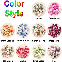 200Pcs 10 Colors Natural Dyed White Jade Beads&nbsp;G-GA0001-41