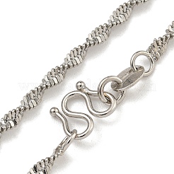 Brass Singapore Chain Necklaces for Women&nbsp;NJEW-U011-01P