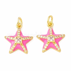 Rack Plating Brass Micro Pave Cubic Zirconia Pendants&nbsp;KK-H428-01G