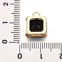 Brass Micro Pave Cubic Zirconia Charms&nbsp;KK-N261-24B-G