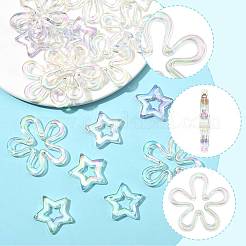 20Pcs 2 Styles Plated UV Acrylic Beads&nbsp;TACR-FS0001-61