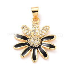 Real 18K Gold Plated Brass Micro Pave Cubic Zirconia Pendants&nbsp;ZIRC-L100-087G