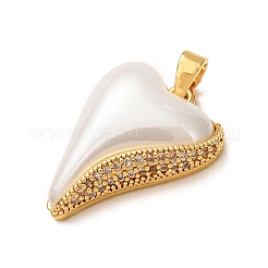 Brass Micro Pave Clear Cubic Zirconia Pendants&nbsp;CU-CBA97F2-09G