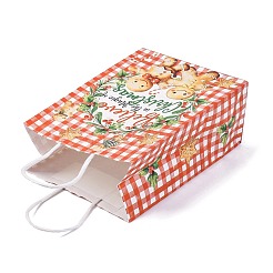 Christmas Printed Rectangle Paper Packing Bags with Handles&nbsp;CARB-D016-02