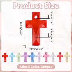 300Pcs Transparent Acrylic Pendants&nbsp;MACR-HY0001-18