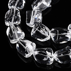 Transparency Glass Beads Strands&nbsp;X-GLAA-T023-15