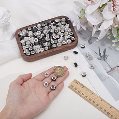 120Pcs 2 Colors Polymer Clay Rhinestone European Large Hole Beads with Silver Color Plated Brass Cores&nbsp;FPDL-PA0001-01
