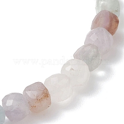 Natural Fluorite Cube Beads Stretch Bracelets for Women&nbsp;BJEW-JB13175