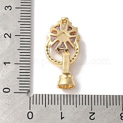 Brass Micro Pave Cubic Zirconia Fold Over Clasps&nbsp;KK-B098-07G-01