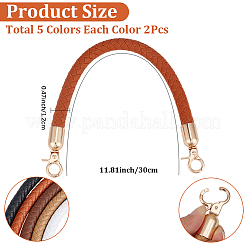 10Pcs 5 Colors Round Braided Imitation Leather Bag Handles&nbsp;AJEW-CL0006-08