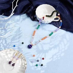 200Pcs DIY Natural & Dyed Malaysia Jade Beaded Stretch Bracelet Making Kits&nbsp;DIY-SC0014-77