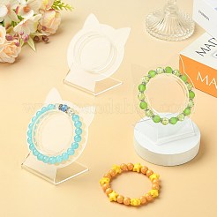 4Pcs Clear Acrylic Slant Back Single Bracelet Bangle Display Stands&nbsp;AC-FS5191-01A