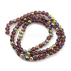 Transparent Electroplate Glass Beads Strands&nbsp;GLAA-Q099-B01-04