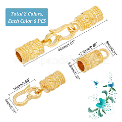 12Pcs 2 Colors Zinc Alloy Hook and S-Hook Clasps&nbsp;FIND-PH0009-20