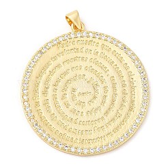 Brass with Cubic Zirconia Pendants&nbsp;KK-K332-16B-G