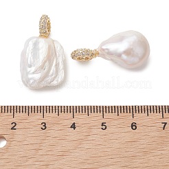 Natural Baroque Keshi Pearl Pendants&nbsp;PALLOY-JF05219
