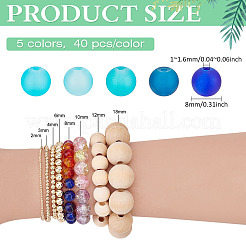 5 Colors Transparent Glass Beads Sets&nbsp;FGLA-PH0001-11B-01