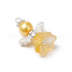 8Pcs 8 Colors Glass Pendants&nbsp;PALLOY-JF03575-02