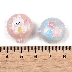 Printed Opaque Acrylic Beads&nbsp;OACR-D041-01B