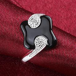 Fashionable Brass Enamel Rhombus Finger Rings&nbsp;RJEW-BB07438-7