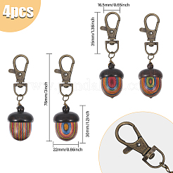 Spray Painted Wooden Pendant Decoration&nbsp;HJEW-AB00442