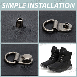 60Bags 6 Colors Stainless Steel Shoot Shoes Lace Safety Buckle&nbsp;STAS-CY0001-09