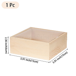 1Pc Wooden Storage Boxes&nbsp;WOCR-DJ0001-02B