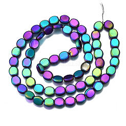 Electroplate Opaque Glass Beads Strands&nbsp;EGLA-Q124-001-D01