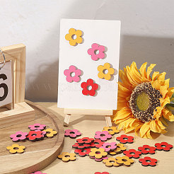 108Pcs Dyed Wooden Decotations&nbsp;AJEW-FH0007-95
