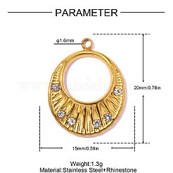 304 Stainless Steel Pendants&nbsp;STAS-OY017-08G
