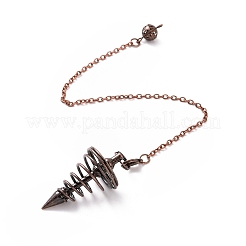 Brass Cable Chain Coil Dowsing Pendulums&nbsp;HJEW-D004-01