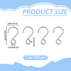 500Pcs Stainless Steel S-Hook Hook&nbsp;STAS-ME0003-73P