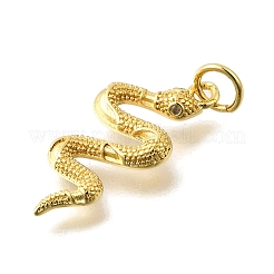 Brass Micro Pave Cubic Zirconia Pendants&nbsp;KK-U072-20G