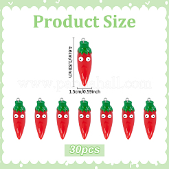 30Pcs Cartoon Opaque Resin Vegetable Pendants&nbsp;RESI-ME0001-05