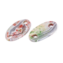 Natural Agate(Dyed & Heated) Links Connector Charms&nbsp;G-Q606-03