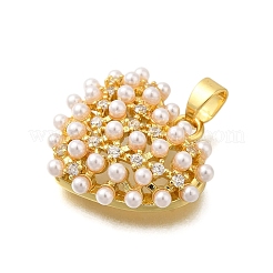 Rack Plating Brass Micro Pave Cubic Zirconia Pendants&nbsp;KK-I716-13G