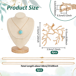 4Pcs Ion Plating(IP) 304 Stainless Steel Pendants Necklaces&nbsp;NJEW-NB0001-25A