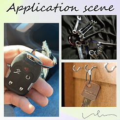 36Pcs 6 Colors Rubber Cover Stainless Steel Wire Cable Keychains&nbsp;FIND-SC0013-71B