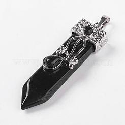 Natural Obsidian Big Pendants&nbsp;G-G718-A06
